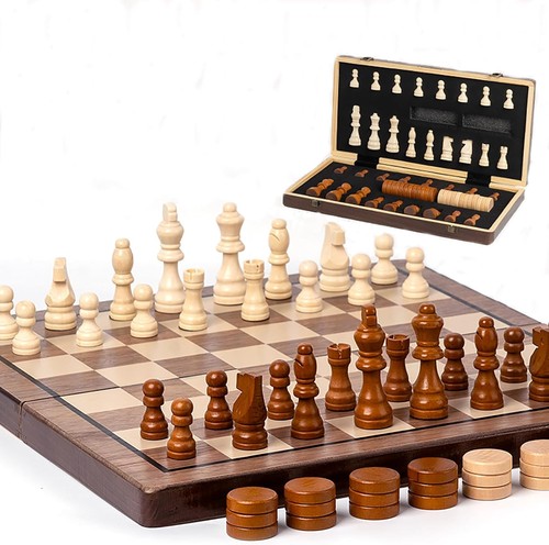 Schachspiel holz magnetisch - schachspiel,