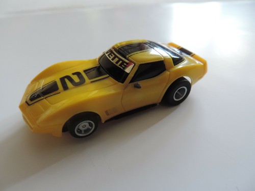 Tyco corvette yellow black - tyco, yellow/black