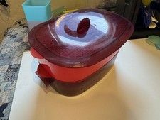 Steamer ovaler Multi-Micro-Dämpfer für die Microwelle von TUPPERWARE in Rot