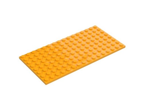 Lego platte 8x16 - platte, flame