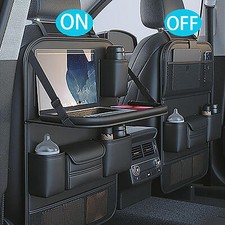 Autositz Organizer PU Leder Klapptisch Rücksitztasche mit Taschen Kick-Matten