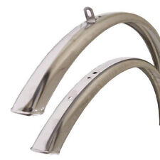 Schutzblechset 27"/28" Edelstahl - ohne Schutzblechstreben - Silber