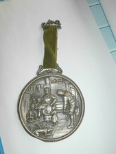 Wandteller Zinn Deko Teller Zinnteller mit Schleifendekor DM 13 cm