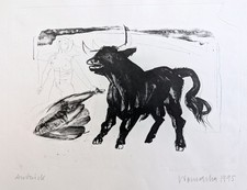 Womacka, Walter (1925 - 2010) "Stierkampf"  Lithografie 1995 signiert
