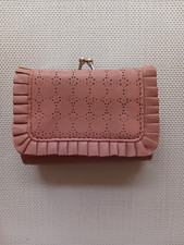 Portemonnaie Damen klein Leder rosa neu