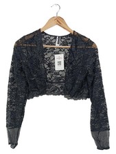 JETTE Damen Leichte Jacke Bolero Spitze Schwarz Gr. 44/L Elegant