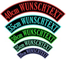 Rückenaufnäher Bogen oben Patch Kutte Biker MC mit Deinem Wunschtext