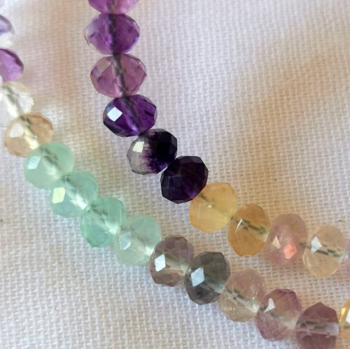 Facettierte fluorit kette - fluorit,
