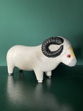 Vintage Widder Holzfigur