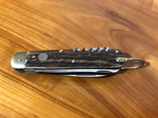 Vintage: Böker Jagdmesser / Taschenmesser Hirschhorngriff - Säge