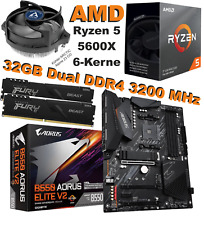 Bundle AMD Ryzen 5 5600X Gigabyte B550 Aorus Elite V2 + 32GB 3200MHz Kühler Kit