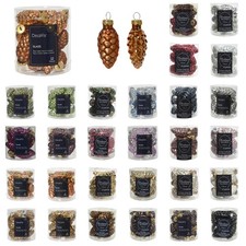 12 Glas ZAPFEN 6cm Christbaumschmuck Weihnachtskugeln Christbaumkugeln einfarbig