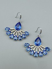 Pfauenschweif Ohrringe mit