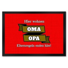 Fußmatte in 35x50 cm Hier