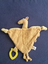 Fehn Schmusetuch Dino Drache Dinosaurier Beißring gelb ocker DM