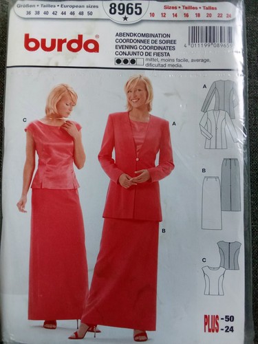 Burda schnittmuster 8965 - schnittmuster,