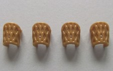 19642, 4x (2 Paar) Manschetten, Armschutz, Mongole, gold