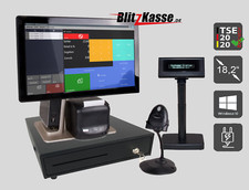 ✅NEU✅ TSE 2026 ✅ SCANNER TOUCH KASSE LADEN KIOSK HANDEL KOMPLETT + BONDRUCKER  