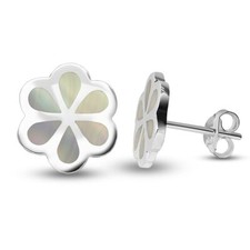 Silver Earrings 925 Flower