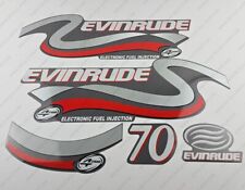 Evinrude 70 PS Viertakt Silver Edition Außenborder Aufkleber Set 70PS