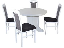 5tlg. Tischgruppe, Esstisch mit Auszugsfunktion, 4Stühle, 1 Esstisch
