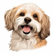 Designer Aufkleber / Sticker Decal   Bichon Havanais Havaneser 12