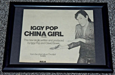 IGGY POP band framed A4 china