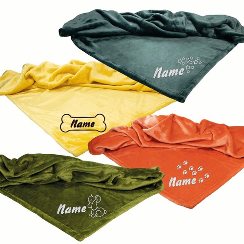 Schecker bestickte hundedecke - bestickte,
