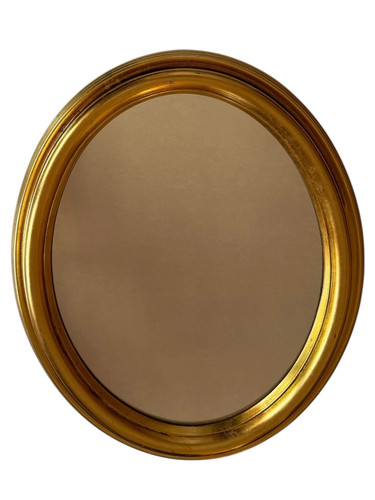 Vintage wandspiegel oval - wandspiegel,