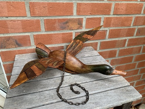 Holz ente handbemalt - holz,