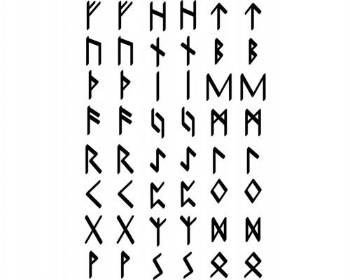 Aufkleber elder futhark runen - aufkleber,