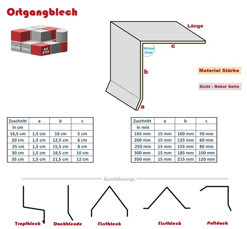 Ortgangblech dachblende - ortgangblech,