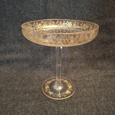 Glas Schale mit Golddekor / Floraler Jugendstil /um  1920 / Josephinenhütte