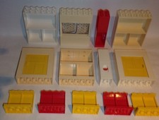 LEGO DUPLO PUPPENHAUS WÄNDE SCHRÄNKE BAUELEMENTE  !!