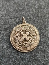 Silber Anhänger 835 , Runde Form Hiddenseer Fibula 31 Mm