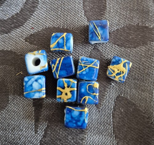Hobbyaufgabe perlen blau - perlen,