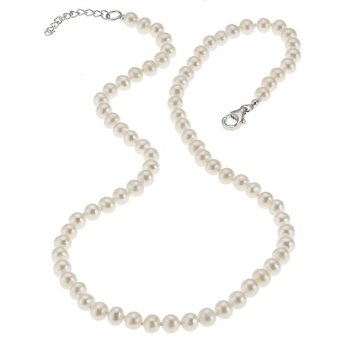 Collier perlkette sterling - collier,