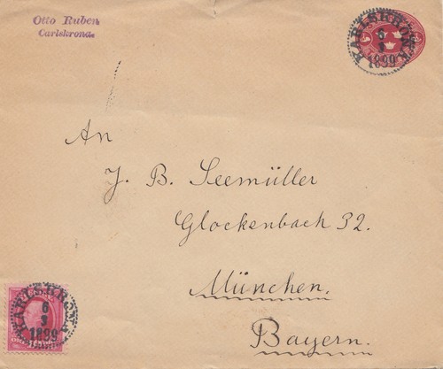 Schweden 1899 brief - schweden:, 1899: