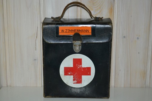 Vintage-Leder-Sanitätstasche/