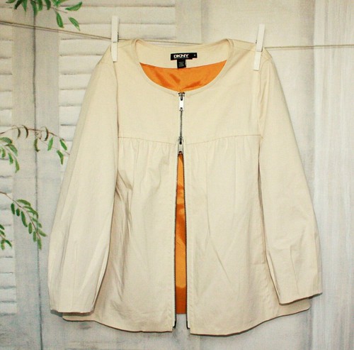 Weiße ecru dkny jacke - jacke, mantel