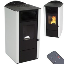 Pelletofen 9,5kW Pelletkamin Pelletheizung Kaminofen A+ Holzofen Glastür 56302