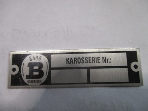 Typenschild bmw baur - bmw,