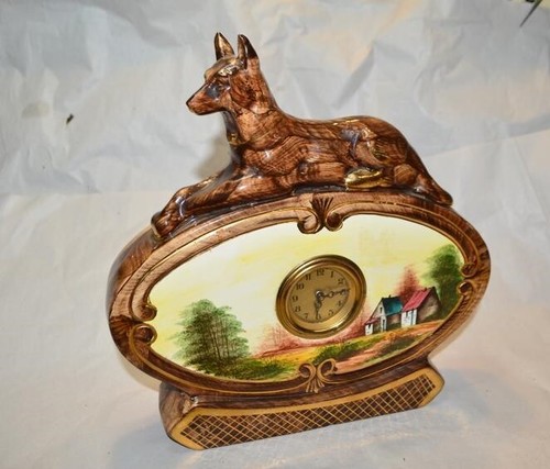 Schäferhund kaminuhr 1960 - kaminuhr, um