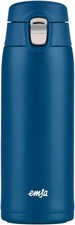 EMSA Travel Mug Light Isolierbecher Edelstahl dicht Klappverschluss Blau 0.4L