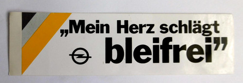 Werbe aufkleber opel mein herz - mein,