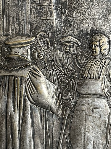 Antikes relief versilbert - relief,