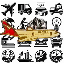 Sammler Pin - Reise/Logistik/Verkehr -Qantas Airline "Logo"