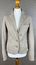 FREESOUL Damen Gr. 38 M Jacke Stretch Übergang Herbst beige Jacket Blazer 6A9