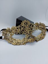 Karnaval Maske Golden mit Strasssteinen Neu