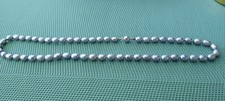Perlenkette mit Magnetschließe - hellgrau - Gebraucht ! Top !